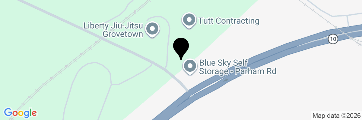 Map showing facility locations