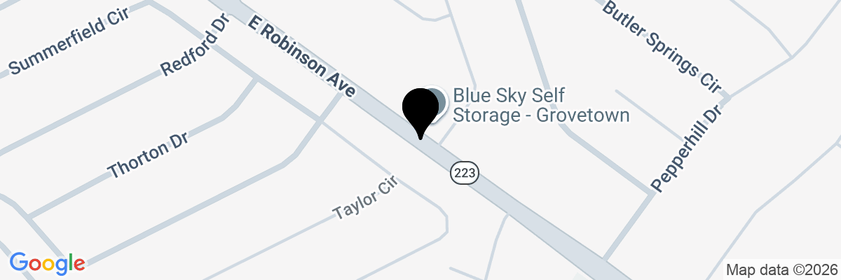 Map showing facility locations