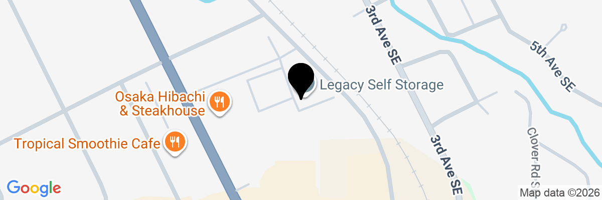 Map showing facility locations