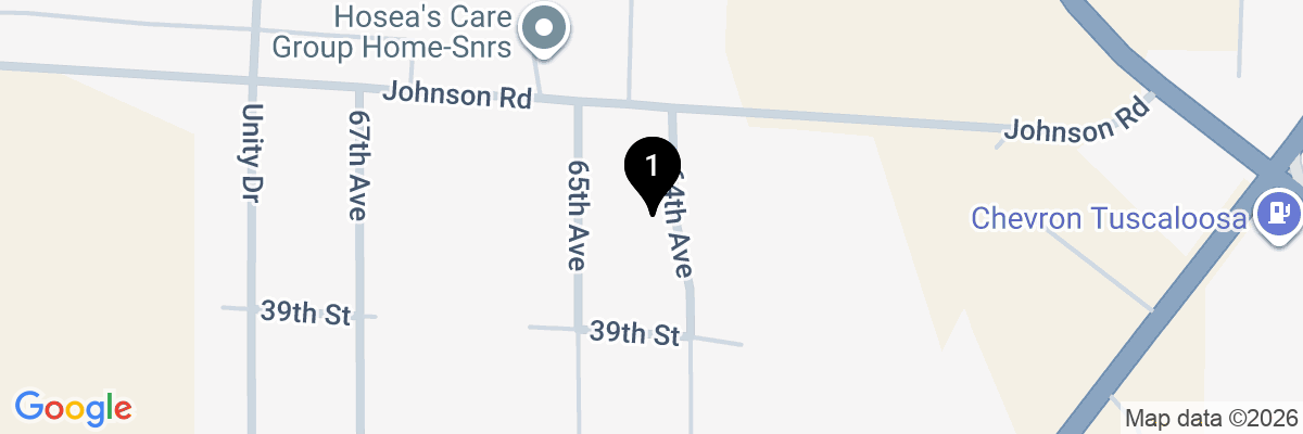 Map showing facility locations