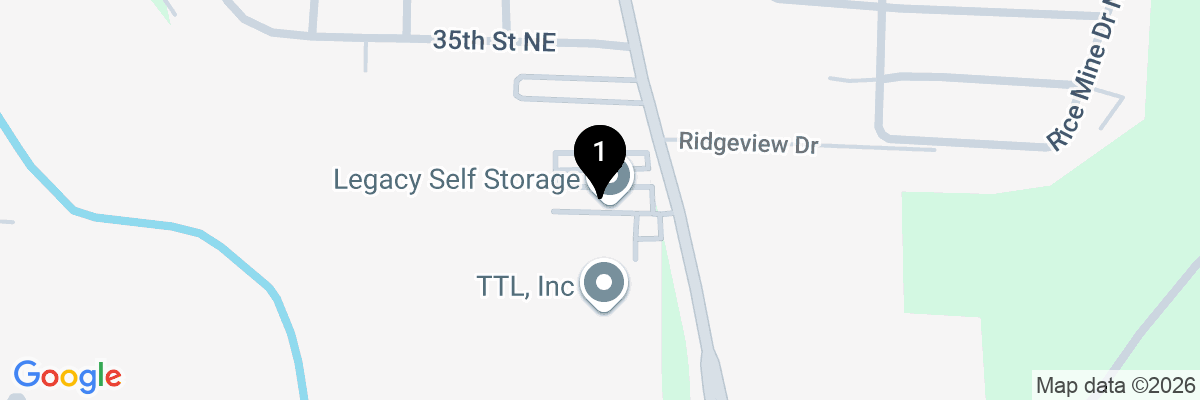 Map showing facility locations