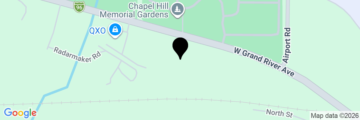 Map showing facility locations