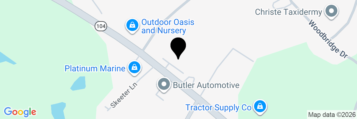 Map showing facility locations