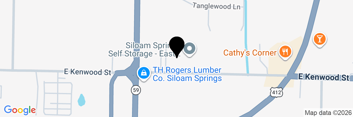 Map showing facility locations